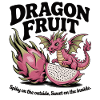 Drachenfrucht Süßer Drache auf Frucht