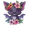 Flower Bat with Smile