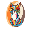 Bunte Popart Katze