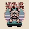 Cute Retro Gamer Dog