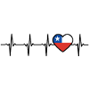 Chile Heartbeat Flag Chileans