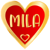 PRÉNOM FILLE MILA HEART