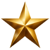 Accent étoile dorée