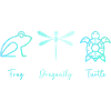 Funny Frog Dragonfly Turtle