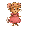 Souris en robe d’été