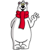 Funny polar bear