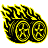 Car Tire Flame