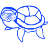 Turtle Party Glasses Slits Headphones Music