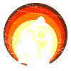 Rétro Sunset Gorilla Design