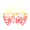 Tropical Sunset Palm Trees Silhouette