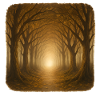 Mystical Autumn Forest Sunlight