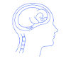 Minimalist Penguin Brain Silhouette
