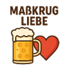 Bierlieber T−Shirt − Maßkrug mit Herz Design