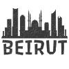 Beirut Skyline Silhouette
