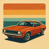 Vintage Muscle Car Retro Design