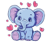 Heart Baby Elephant