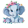 Blumenbaby Elefant