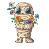 Mummy with flowers