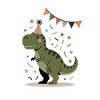 Dino Birthday Party T-Rex Design Kids
