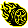 Tire Flame Car