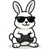 Lapin de jeu cool