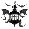 Goth laterne, fledermäuse