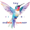 Watercolour Hummingbird Summer Design