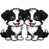 Border Collie Hund Comic