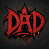 Design Effrayant de Dad Sanglant
