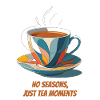 Bunte Teetasse mit Schriftzug