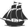 Mysterious Sailing Ship Silhouette