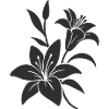 Elegant Monochrome Floral Illustration