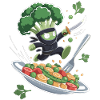 Brocoli Ninja en action