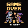 Game Over Pixel Duel Design