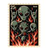 Aliens with mask and fire