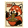 Red Panda with Ramen Noodles