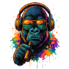 Monkey DJ Headphones Sunglasses