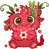 Cute monster in raspberry design