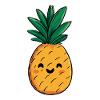 Happy and funny pineapple