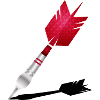 Red Dart with Shadow