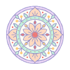 Mandala with risograph effect