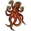 Fiery Mosaic Octopus Design