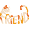 Friend Cat - Cute Cat Logo