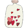 Heart Hot Water Bottle Illustration