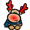 Reindeer Elmondo has the flu