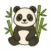 Panda im Bambuswald