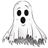 Freundlicher Halloween-Geist Illustration