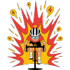 Angriffsmodus Radfahrer Krone Karikatur