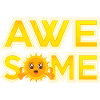Awesome (Sun, Kawaii, Yellow)