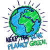 Earth & Lettering (Blue Planet Green)